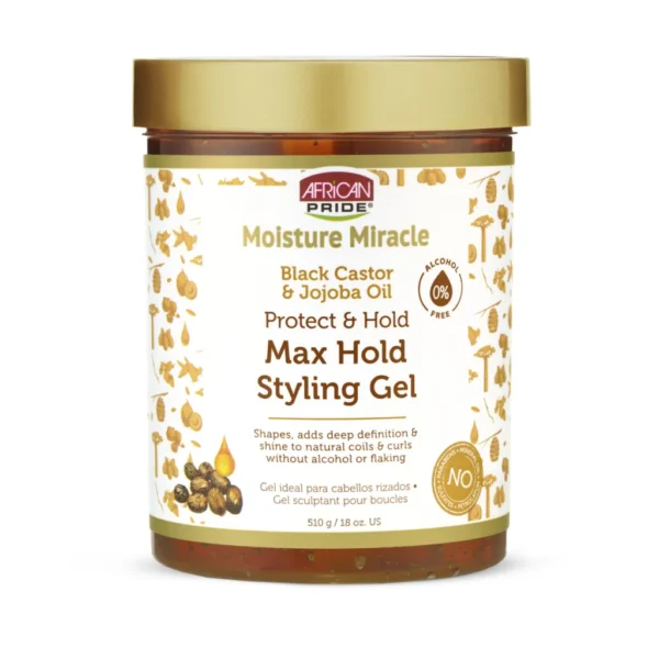 ژل آفریکن پراید کرچک و جوجوبا Max Hold حجم ۵۱۰ گرم