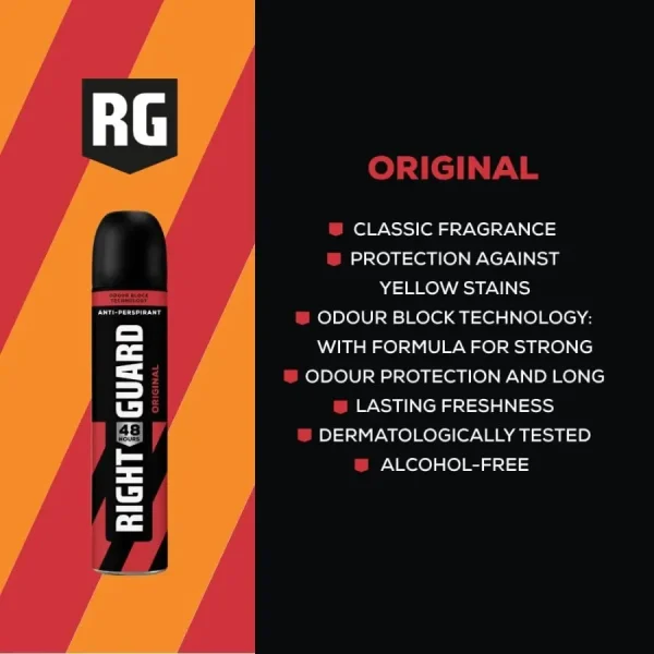 اسپری ضد تعریق مردانه Original رایت گارد 250ml - Image 3