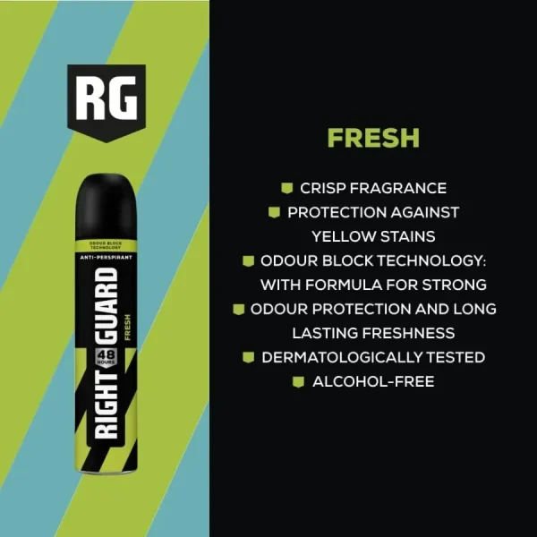 اسپری ضد تعریق مردانه Fresh رایت گارد 250ml - Image 3