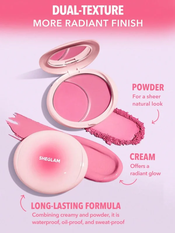 پالت رژگونه شیگلم  مدل Cheek to Cheek Duo رنگ Pink Sprinkles - Image 4