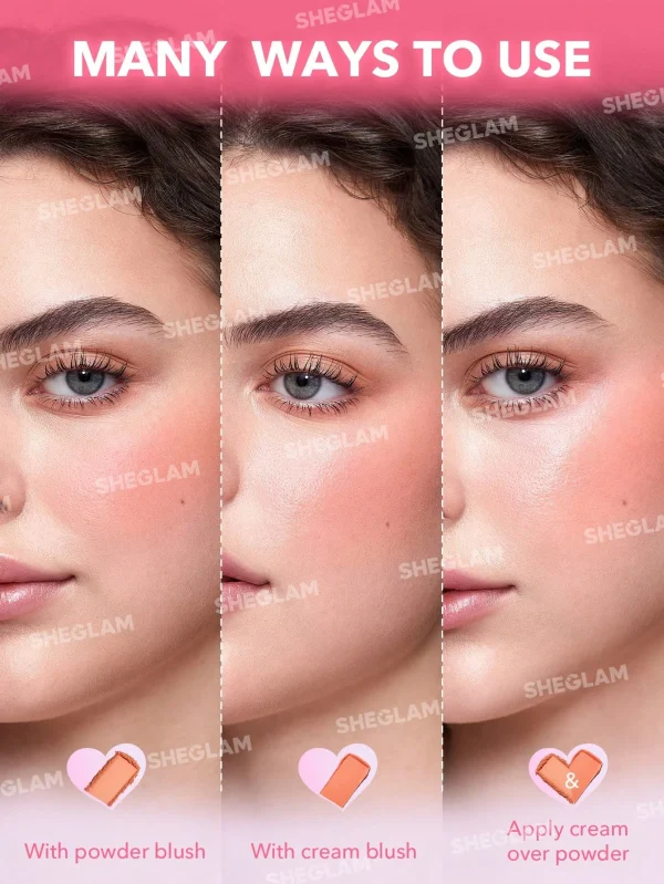 پالت رژگونه شیگلم  مدل Cheek to Cheek Duo رنگ Pink Sprinkles - Image 7