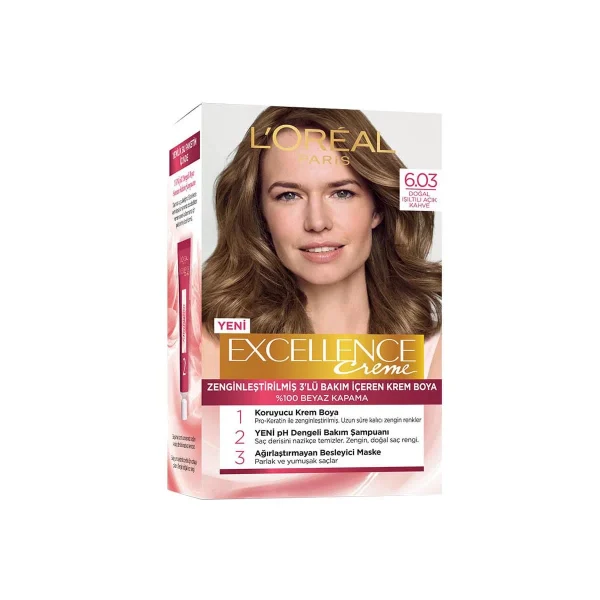 رنگ مو لورال 6.03 قهوه ای روشن LOREAL - Image 1