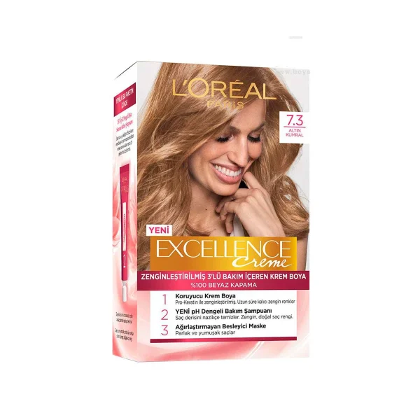رنگ مو لورال 7.3 بلوند‌ طلایی متوسط LOREAL - Image 1