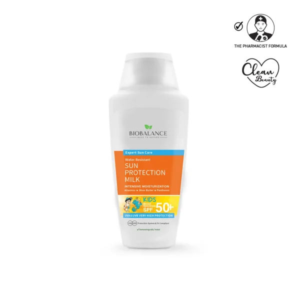 خرید شیر ضد آفتاب کودک بیوبالانس SPF50+ حجم ۱۵۰ میل