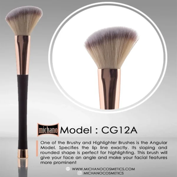 براش سرکج رژگونه میچانو مدل angled blush brush - کد CG12A - Image 2