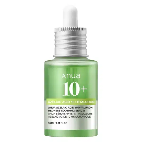 سرم تسکین دهنده قرمزی آزلائیک اسید 10+ و هیالورون آنوا