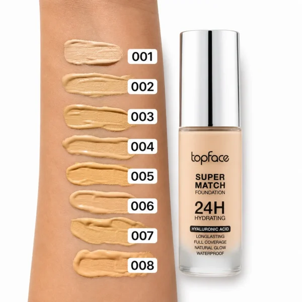 شماره رنگ کرم پودر تاپ فیس مدل Super Match 24H Hydrating