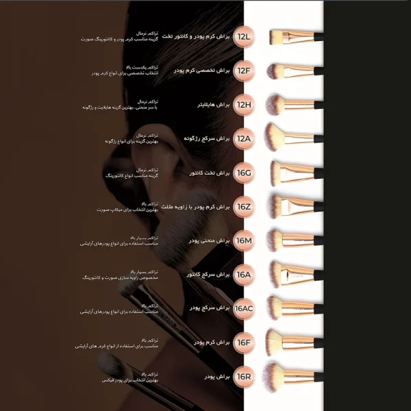 براش کرم پودر میچانو مدل buffing brush  - کد CG16F - Image 6